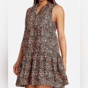 BB Dakota Black Floral Mini Dress Size M